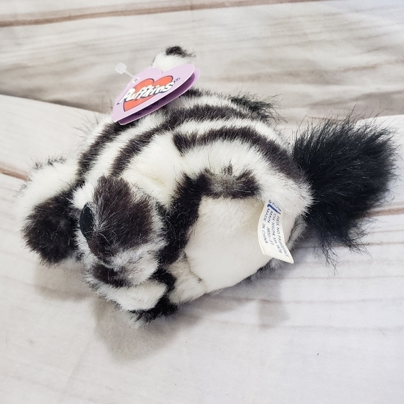 Swibco Puffkins Zack Zebra 4.5" Beanbag Plush Stuffed Animal 1997 With Tag - Picture 5 of 11